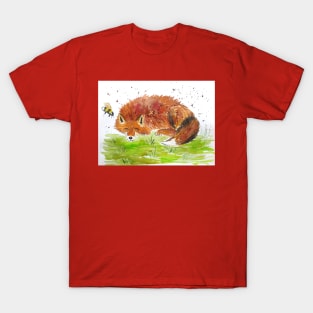 Sleeping Fox and a Bumble bee T-Shirt